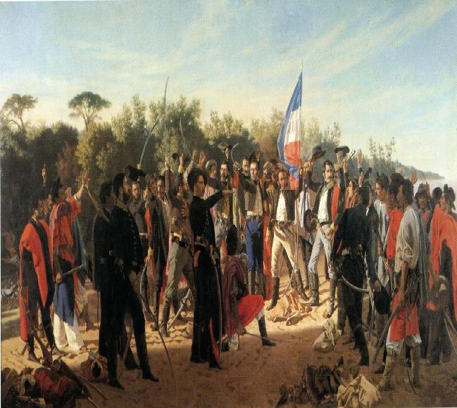 Figura 1:  Juan Manuel Blanes: Juramento de los  Treinta y Tres Orientales (1875-1878)
