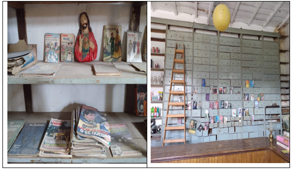 Interior del único
almacén de ramos generales y pulpería de Quiñihual